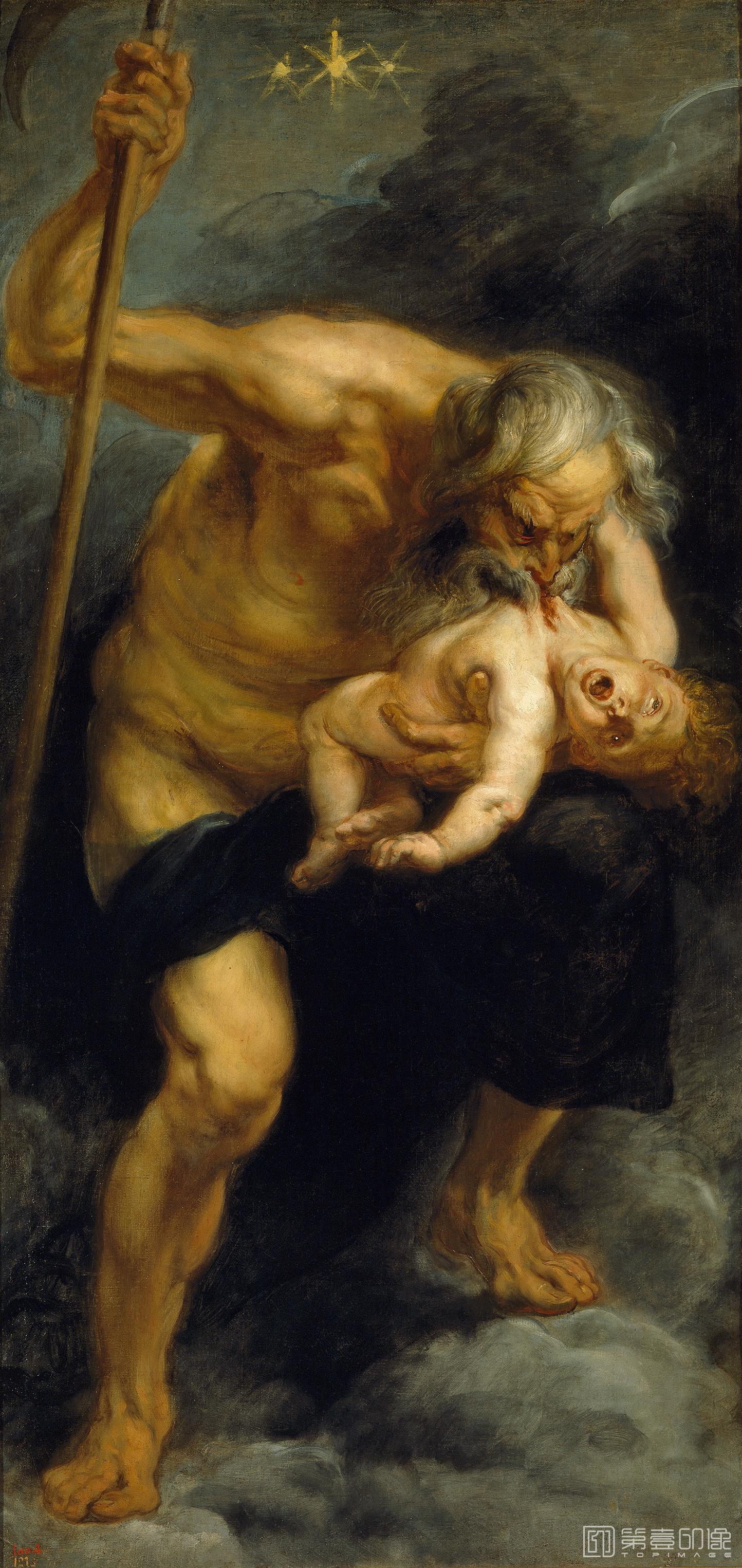 油画-西班牙普拉多美术馆油画藏画-Rubens, Pedro Pablo-La persecución de las Harpías-14.4cm x 14cm-2427